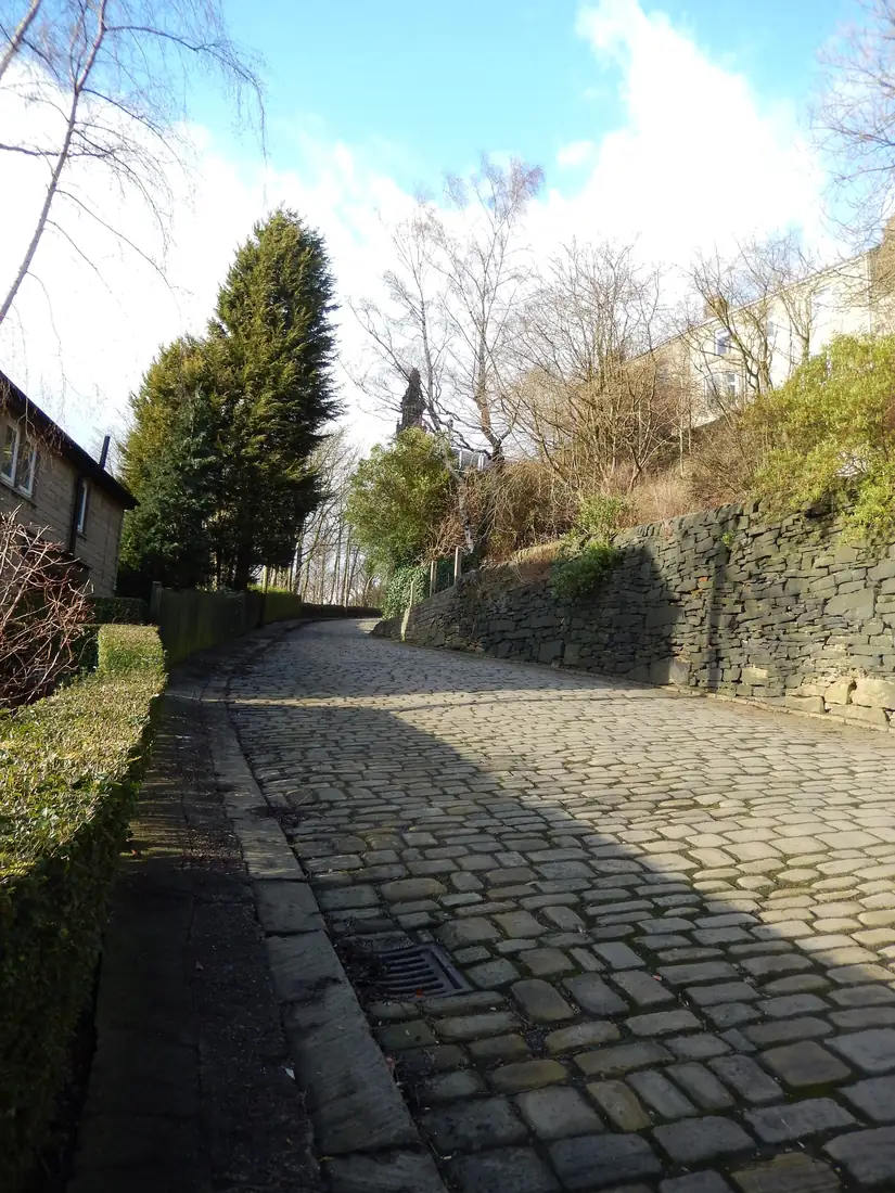 A lane laid in stone setts